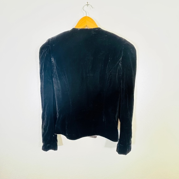 Vintage Farinae Collections Velvet Embroidered & Rhinestone Evening Jacket - Picture 2 of 13